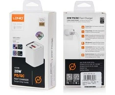 Ldnio 30 W PD QC3.0 USB įkroviklis, USB-C, „Lightning“ laidas