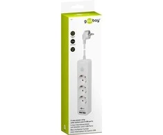 „Goobay“ | 41264 3 krypčių maitinimo lizdas su jungikliu ir USB | Lizdų kiekis: 3