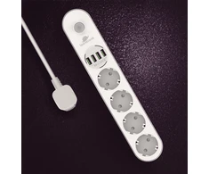 Spacetronik SR-203 maitinimo juosta su 4 USB prievadais