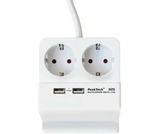 Maitinimo juostelėje yra Peaktech 3125 USB lizdas