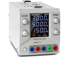 30 V 5 A „PeakTech 6173“ USB laboratorinis maitinimo šaltinis