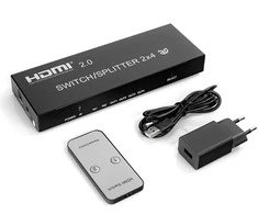 Matrix HDMI 2/4 Spacetronik SPH-M241 4K 60Hz