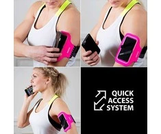 Moc Sport Ab Rinkinys Opaska Armband + etui Slip-In Bag XL Rožinė