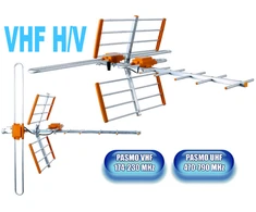 TST RTV antenaA Galaxy DVB-T VHF H / V + UHF kombinuotas
