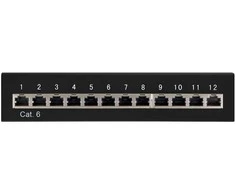 Patch skydelis STP CAT 6 ekranuotas 12 prievadų Goobay