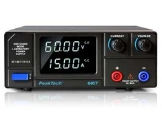 Peaktech Laboratorinis perjungimo maitinimo šaltinis DC 1-60V 15A smailė