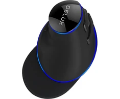 „Delux M618 PLUS“ su laidu optinė pelė su LED lempute, mėlyna