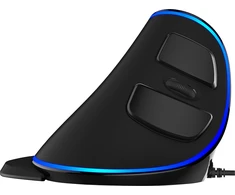 „Delux M618 PLUS“ su laidu optinė pelė su LED lempute, mėlyna