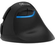 Delux M618 MINI vertikali pelė, juoda, belaidė