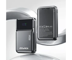 Powerbank 10000mAh 22.5W AWEI PA-95 juodas