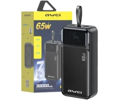 30000 mAh 65 W išorinė baterija AWEI PA-108