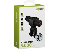 Goobay Bike Powerbank 5.0 with Reinforced Holder for Bicycle Handlebars | 60656 | 5000 mAh | Juodas