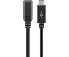USB-C 3.2 Gen2 10Gb/s 60W Goobay ilgintuvas 1m