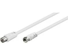 Antenos jungtis gn TV - wt F Goobay Balta 2.5m
