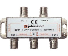 1x4 skirstytuvas 5-2300 MHz SAT+TV Johansson 4504