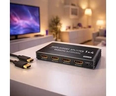 Spacetronik HDMI skirstytuvas 1x4 8K 4K 120Hz su HDR Dolby EDID