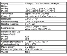 „PeakTech 4980“ skaitmeninis temperatūros matuoklis su IR spinduliu