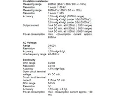 1000 V PeakTech 2670 skaitmeninis izoliacijos testeris
