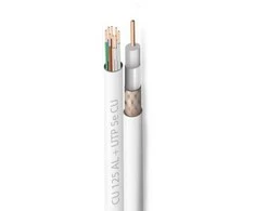Zircon 2in1 kabelis CAT5e CU vytos poros + RG6 CU antena 100m