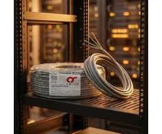 Susuktos poros DIGITSAT UTP 5e CU 100m vidaus patalpoms, PILKAS