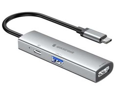 Spacetronik SPU-M23 2in1 USB-C 3.1 daugiafunkcis adapteris 5Gbps HDMI 4K60Hz