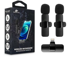 Spacetronik 2x Belaidis mikrofonas iPhone Lightning IOS SPU