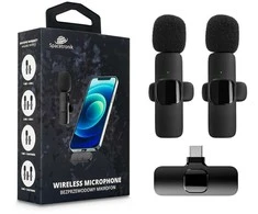 Spacetronik 2x SPU-WM02C belaidis USB-C mikrofonas
