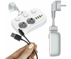 Spacetronik 2x maitinimo juosta, 4xUSB įkroviklis, USB-C PD QC