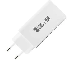 Spacetronik 3in1 USB-C USB PD greitasis įkroviklis 65W 5A baltas