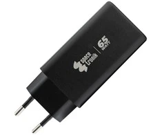 Spacetronik 3in1 USB-C USB PD greitasis įkroviklis 65W 5A juodas