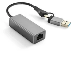 Spacetronik Karta LAN 1 Gigabit adapter USB-C USB 3.0 na RJ45