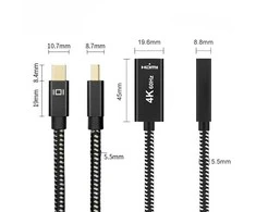 Spacetronik Adapterio mini DP kištukas prie HDMI 4K lizdo SPMD-H03