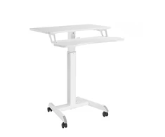 Spacetronik Buddy 03 reguliuojamas stalas ant ratukų, baltas