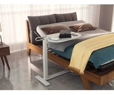 Spacetronik Buddy 06 stalas su rankiniu reguliavimu, balta mediena