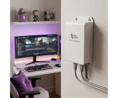Spacetronik Ethernet PoE prailgintuvas atsparus vandeniui 4x SP-EPOEFW42