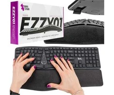 Spacetronik EZZY 01K kontūrinė ergonomiška klaviatūra