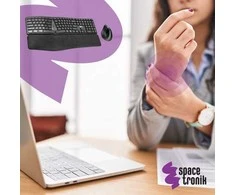 Spacetronik EZZY 01K kontūrinė ergonomiška klaviatūra