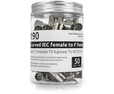 Spacetronik F lizdas / Kampinis TV lizdas TV-IECF0190 Dėžutė 50 vnt