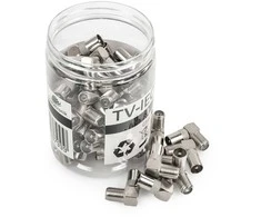 Spacetronik F lizdas / TV kištukas kampuotas TV-IECM0190 Dėžutė 50 vnt