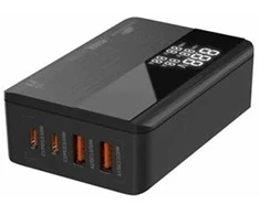 Spacetronik GaN pakrovėjas 65W, LED, PD QC3.0, USB - 4 prievadai