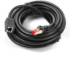 Spacetronik Kabelis LAN ilgintuvas CAT7 juoda 2m