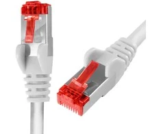 Spacetronik Kabelis RJ45 CAT 6 S/FTP AWG27 LSZH balta 1m