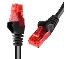 Spacetronik RJ45 CAT 6 U/UTP AWG24 kabelis, juodas, 20 m