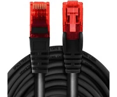 Spacetronik RJ45 CAT 6 U/UTP AWG24 kabelis, juodas, 20 m