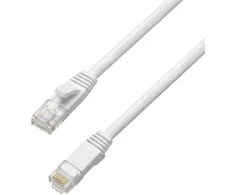 Spacetronik RJ45 CAT 6a U/UTP AWG32 plokščias baltas kabelis 5 m