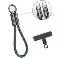 Spacetronik USB-C laidas su virvele PD 240W 30cm BW