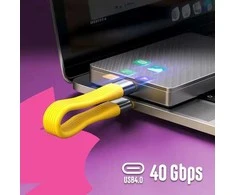 Spacetronik USB4 C tipo PD kabelis 240 W 8K 40Gbps raktų pakabukas B