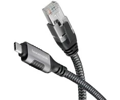 Spacetronik USB-C gigabito tinklo plokštė, 1,5 m adapterio laidas