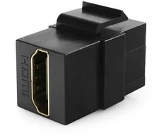Spacetronik HDMI Keystone jungtis - HDMI Barrel 2.0 4K juoda