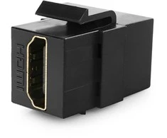 Spacetronik HDMI Keystone jungtis - HDMI Barrel 2.0 4K juoda